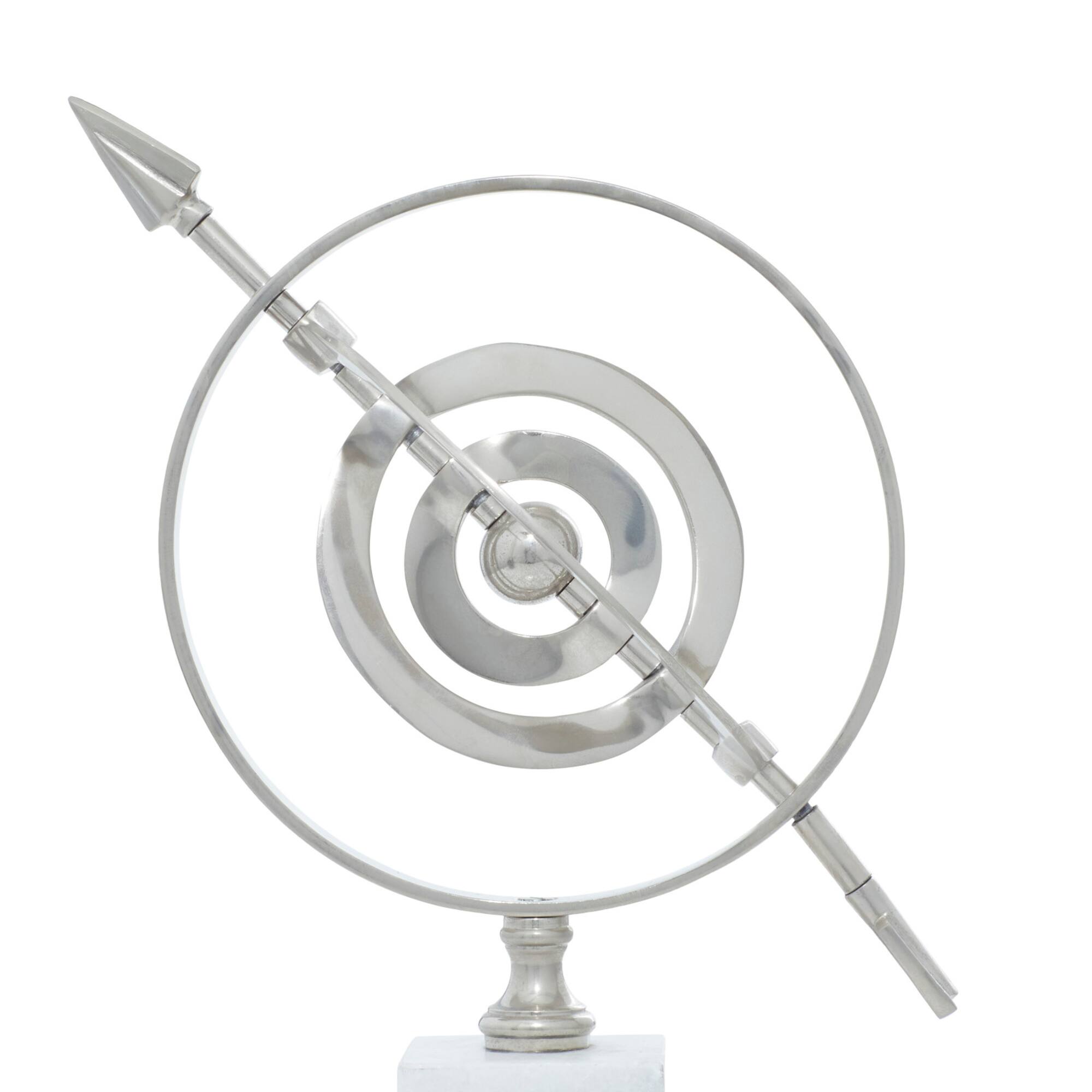 12" Silver Aluminum Glam Globe